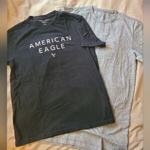 American Eagle Black and Gray T-Shirts, Size M and Size MT